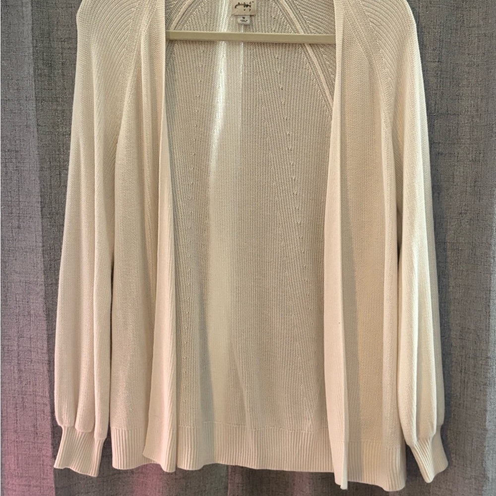 a new day Cream Open-Front Cardigan